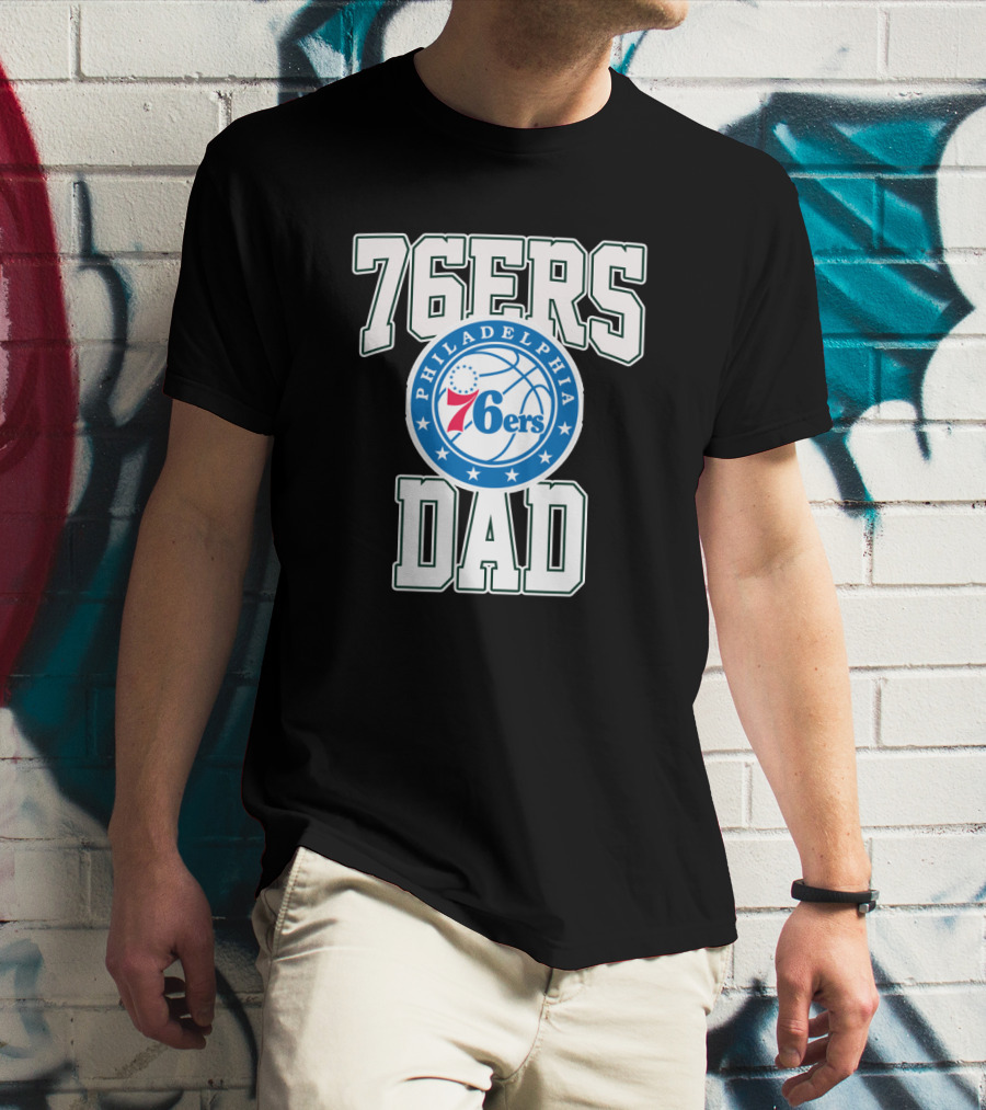 Philadelphia 76ers Dad Fathers Day Basketball Fan T-Shirt