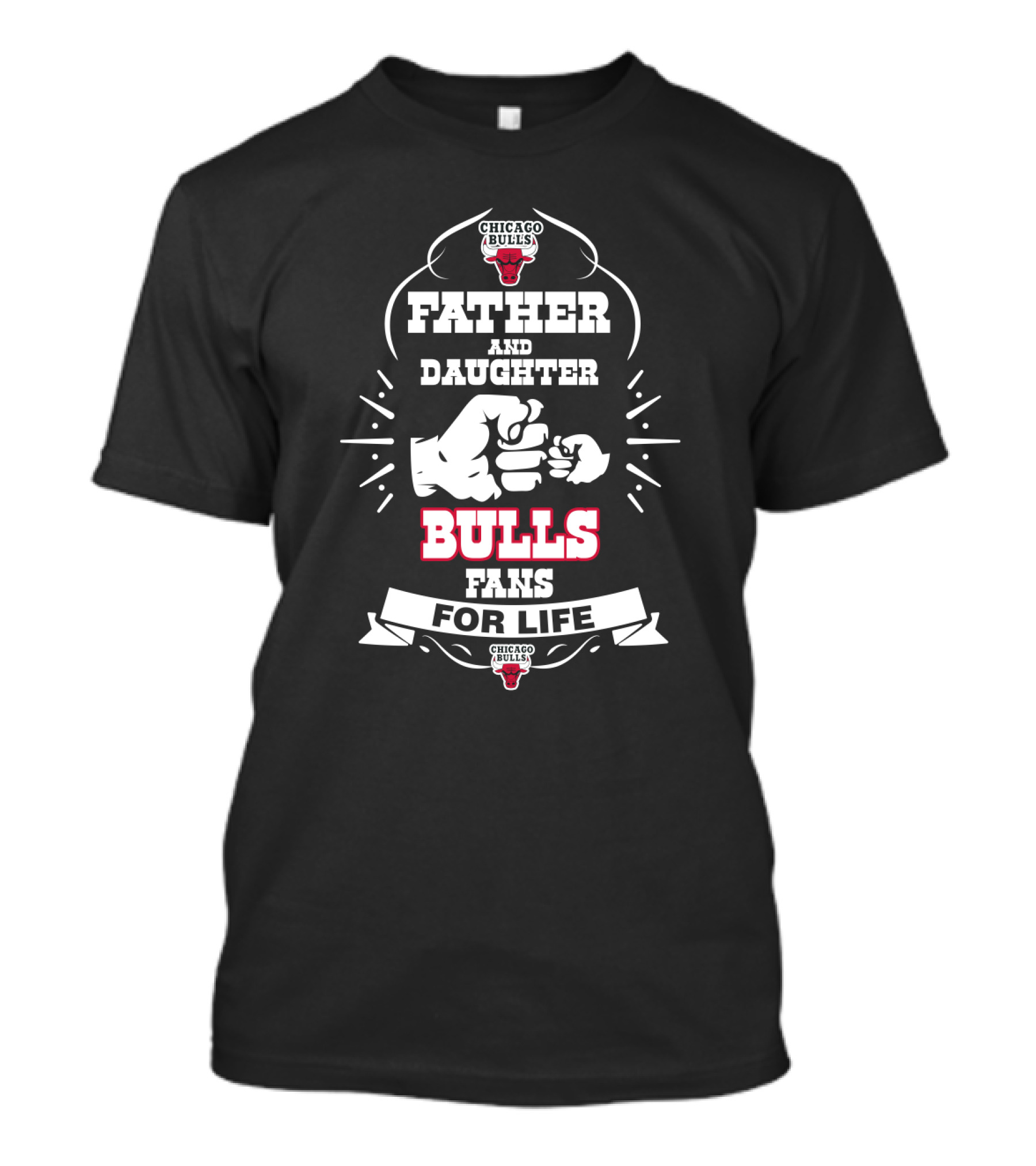 Chicago Bulls Father And Daughter Fans For Life T-Shirt