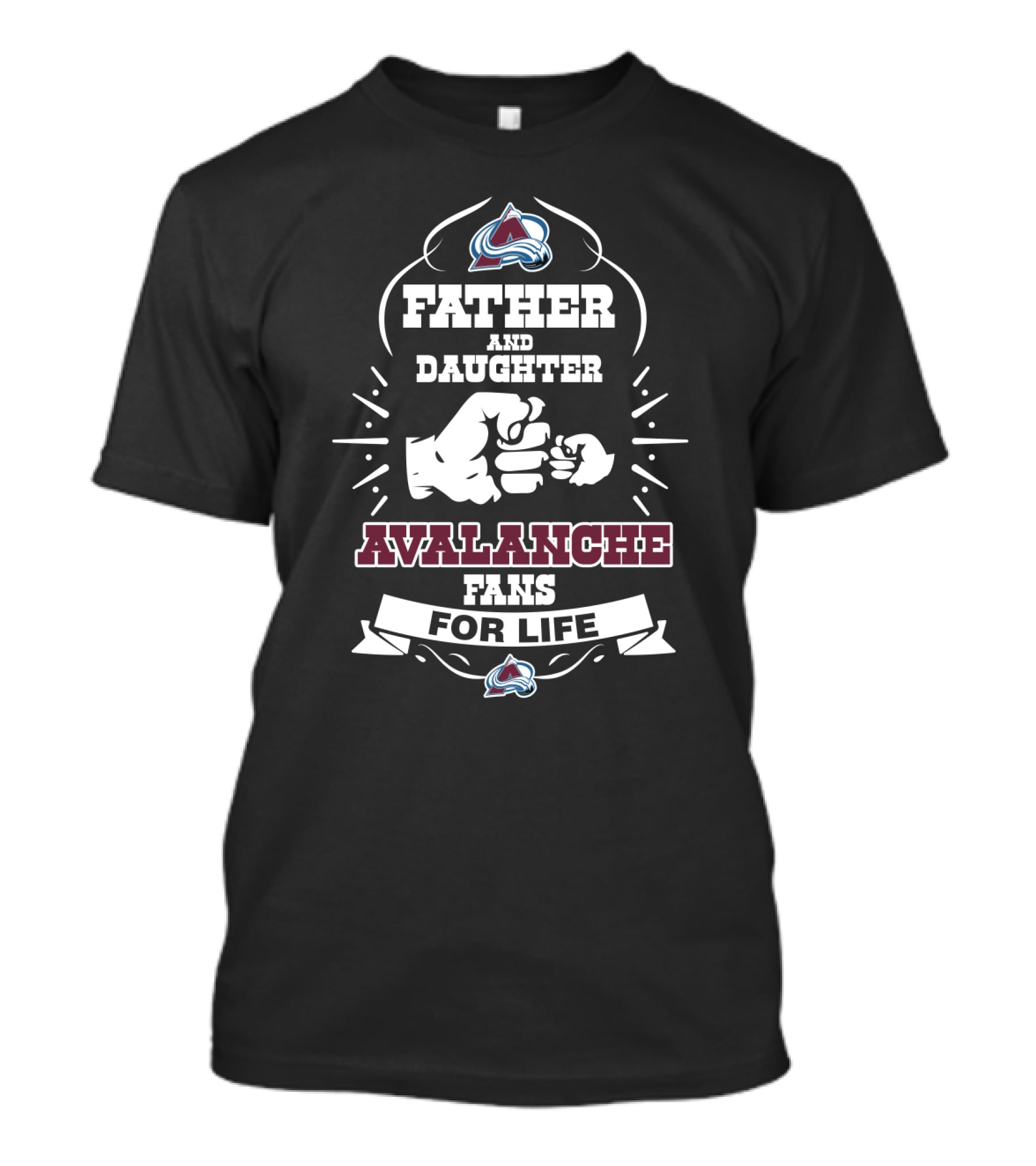 Father And Daughter Colorado Avalanche Fans For Life Fist Bump T-Shirt