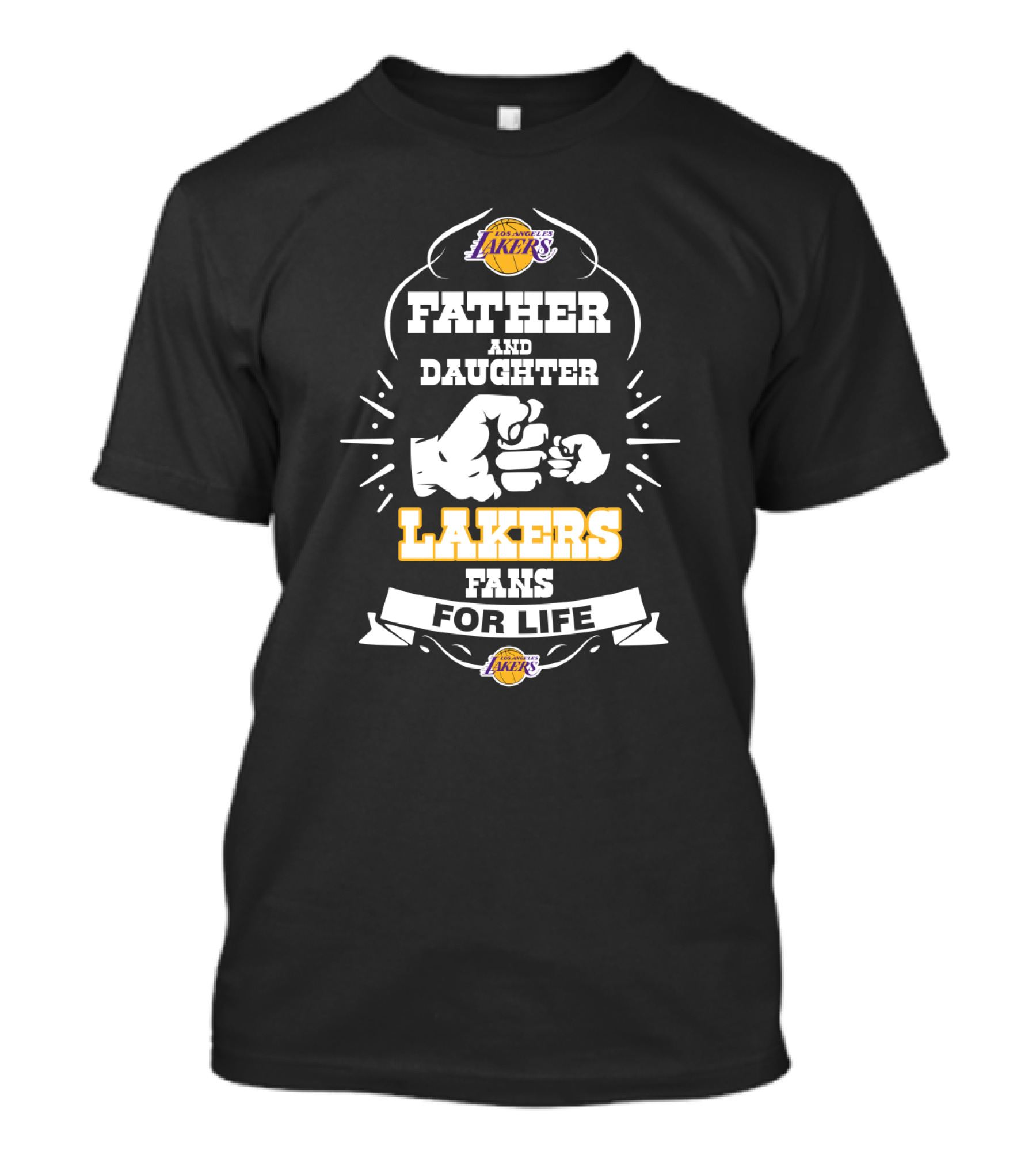 Father And Daughter Lakers Fans For Life T-Shirt