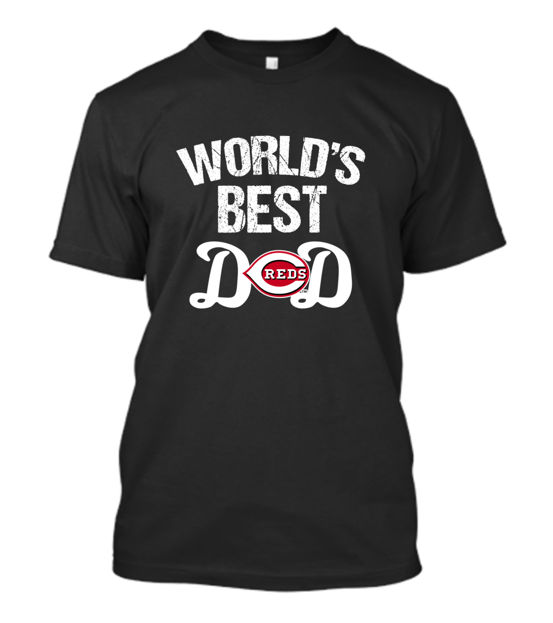 World's Best Reds Dad Cincinnati Baseball Fan T-Shirt