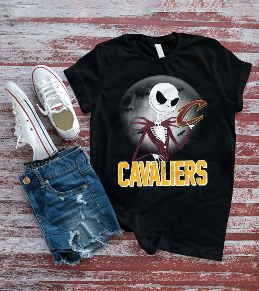 Jack Skellington Cavaliers Halloween Cleveland T-Shirt