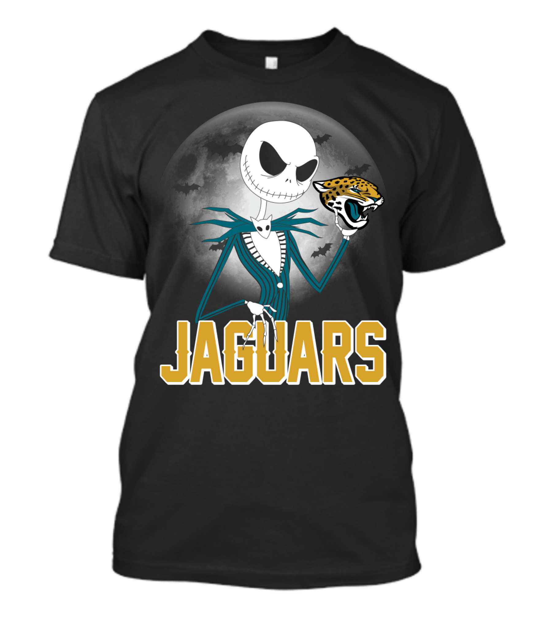 Jack Skellington Halloween Jacksonville Jaguars T-Shirt