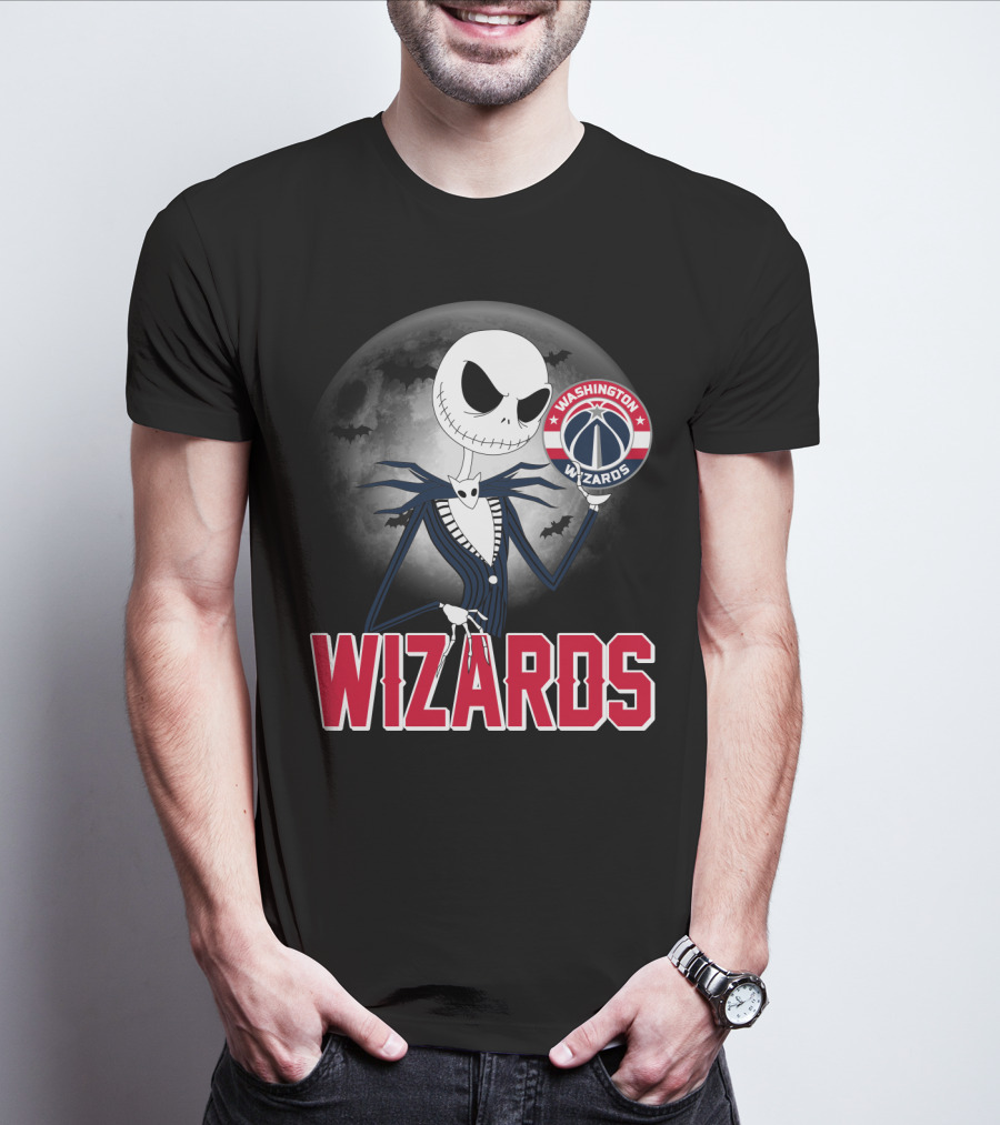 Jack Skellington Washington Wizards Halloween Moon T-Shirt