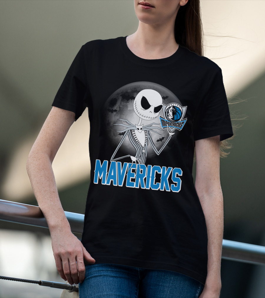 Jack Skellington Halloween Mavericks Moon Theme T-Shirt