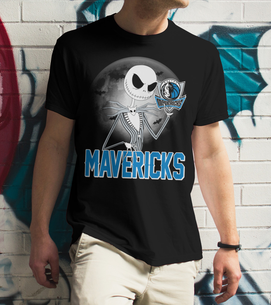 Jack Skellington Halloween Mavericks Moon Theme T-Shirt