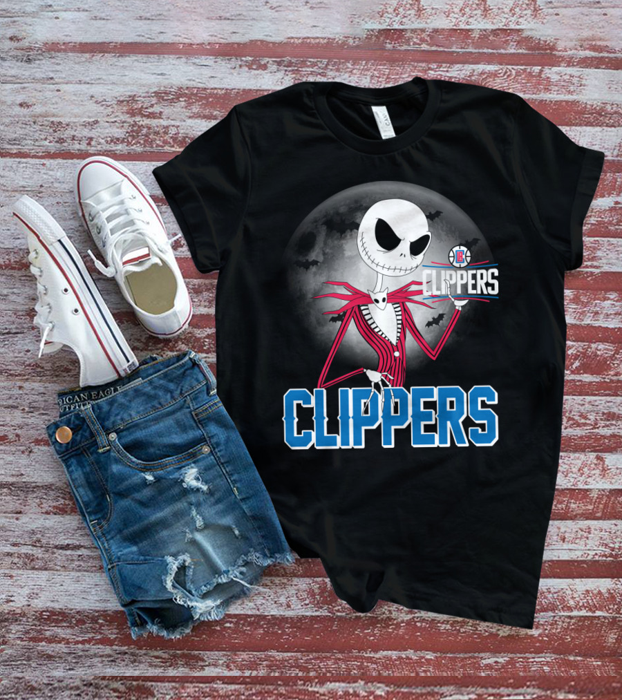 Jack Skellington La Clippers Halloween Moon T-Shirt