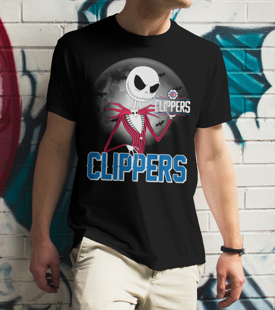 Jack Skellington La Clippers Halloween Moon T-Shirt