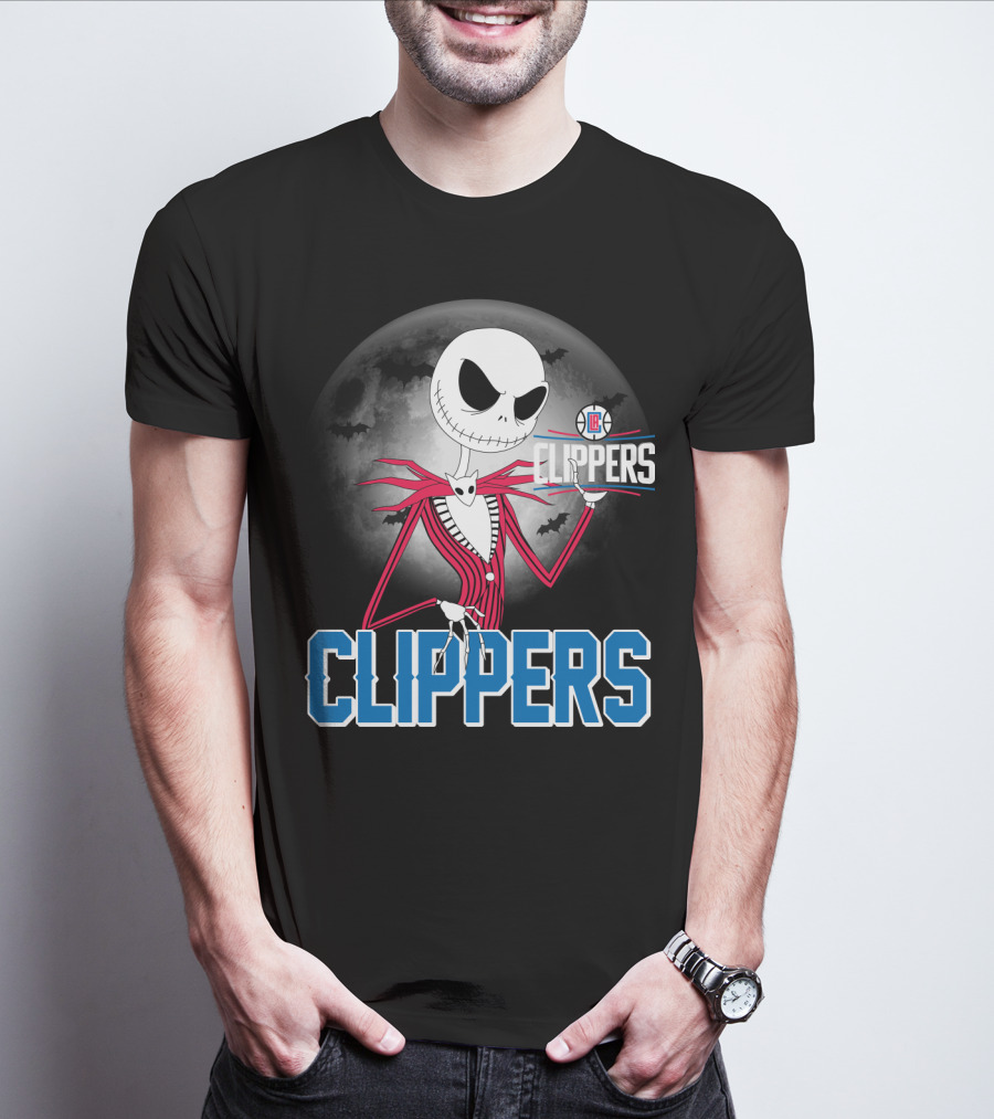 Jack Skellington La Clippers Halloween Moon T-Shirt