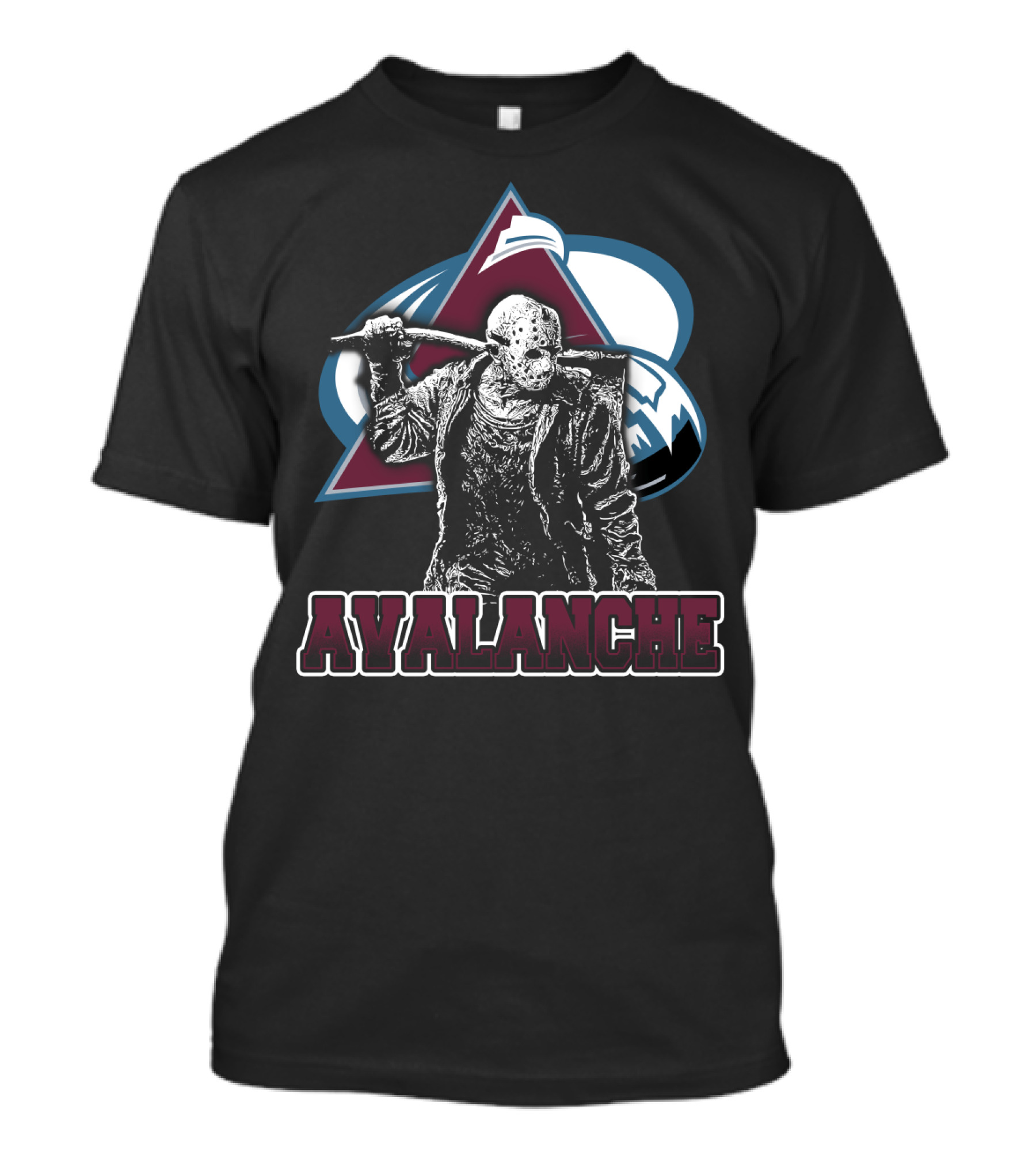 Jason Voorhees Colorado Avalanche Crossover Fan T-Shirt