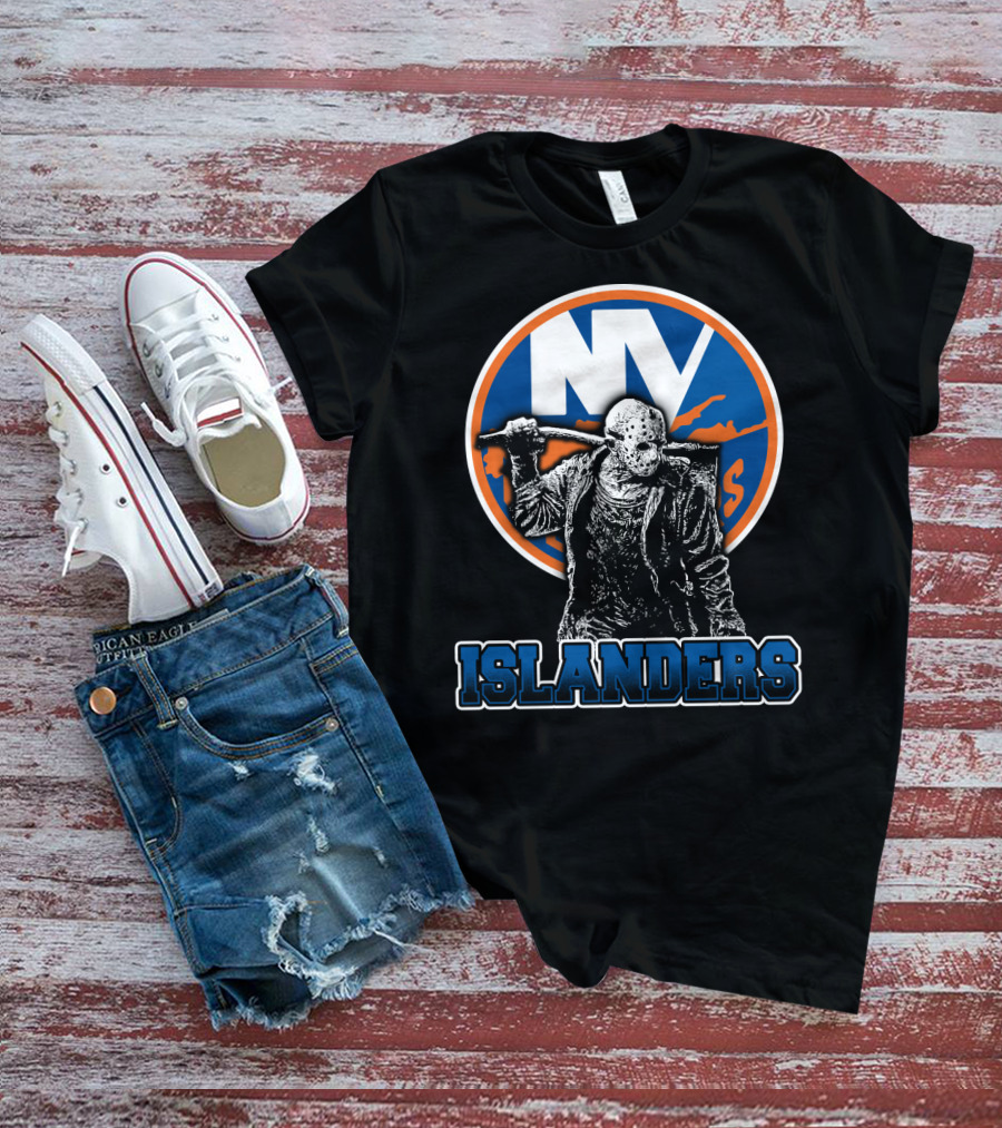 Ny Islanders Fans Unite With Jason Voorhees Hockey Mask T-Shirt
