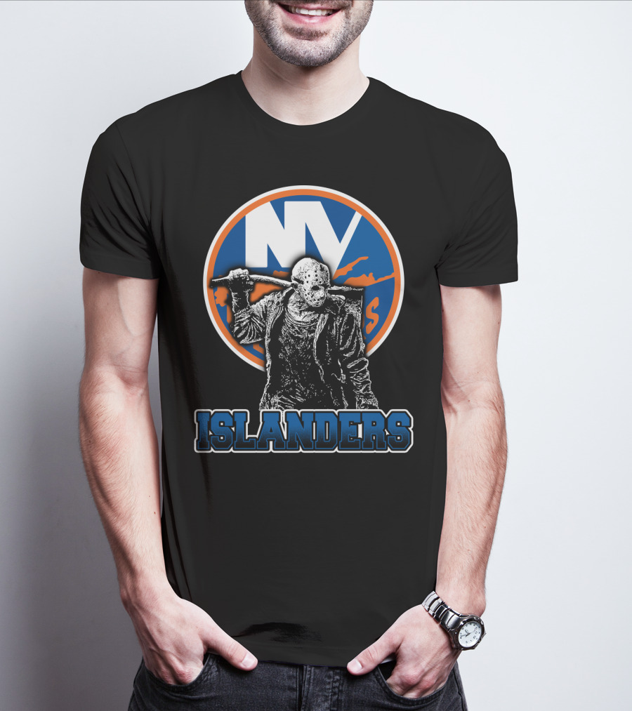 Ny Islanders Fans Unite With Jason Voorhees Hockey Mask T-Shirt