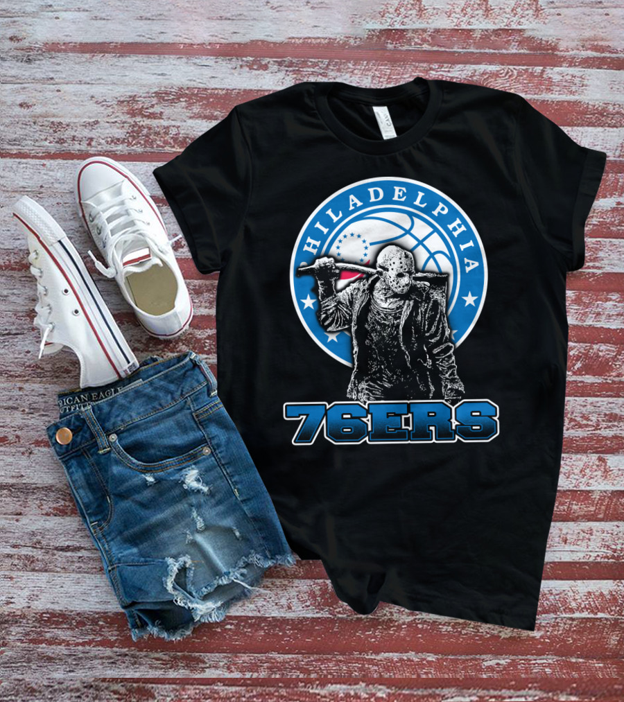 Philadelphia 76ers Jason Voorhees Crossover T-Shirt