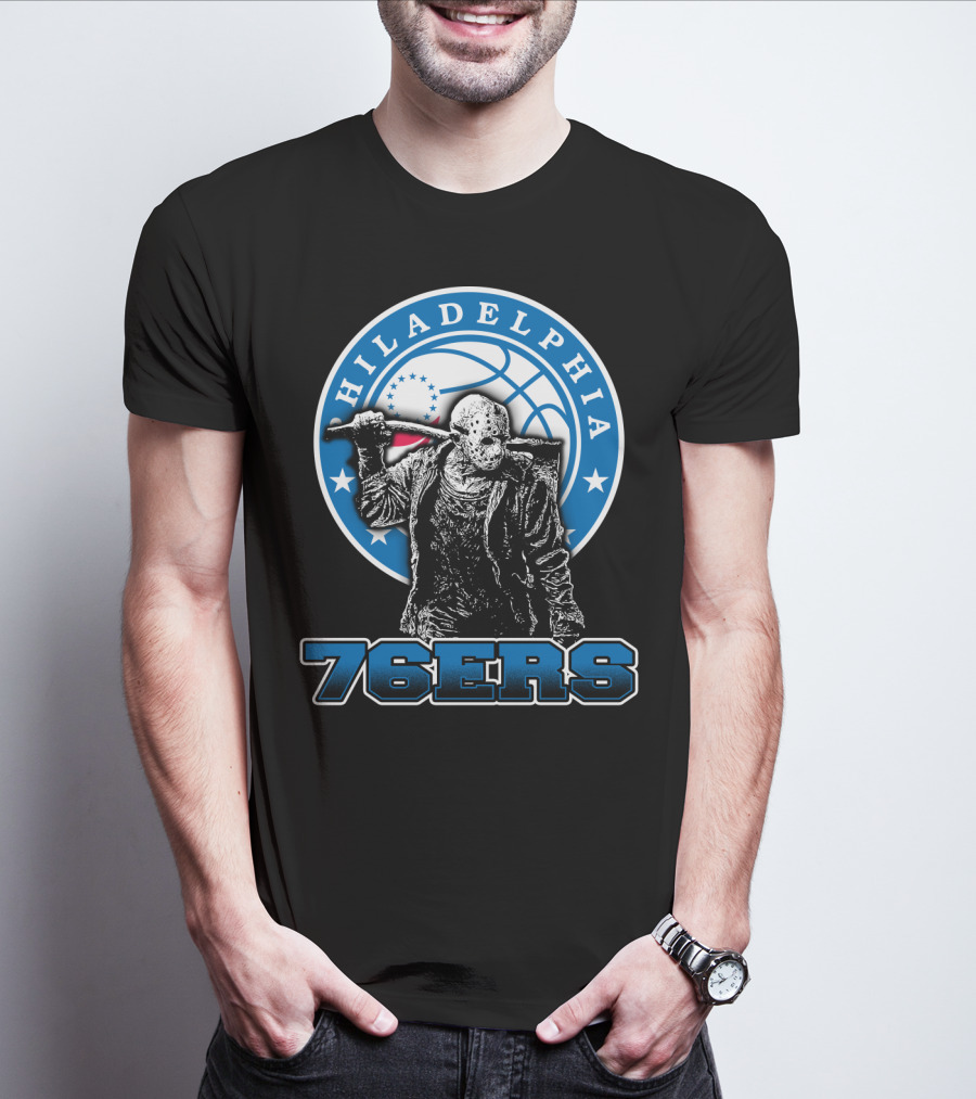 Philadelphia 76ers Jason Voorhees Crossover T-Shirt