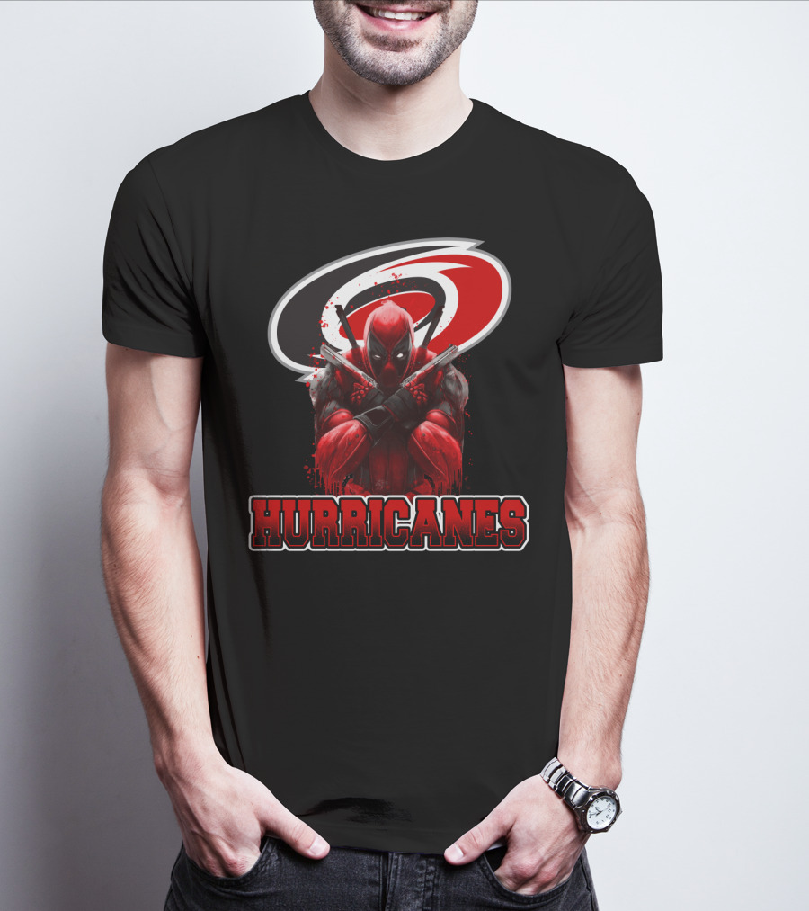 Carolina Hurricanes Deadpool Mashup Fans T-Shirt