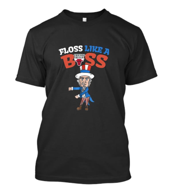 Floss Like A Boss Chicago Bulls Uncle Sam Fourth Of July T-Shirt