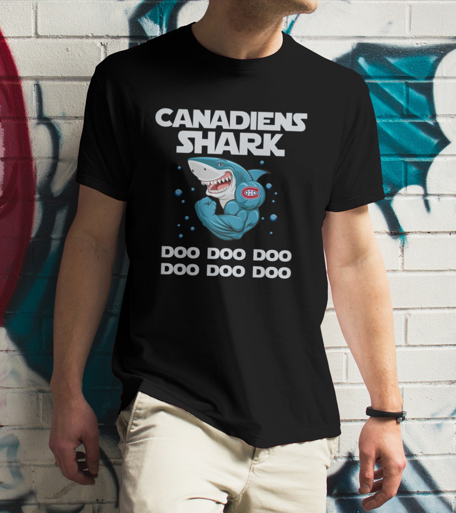 Canadiens Shark Doo Doo Doo Song With Montreal Canadiens T-Shirt