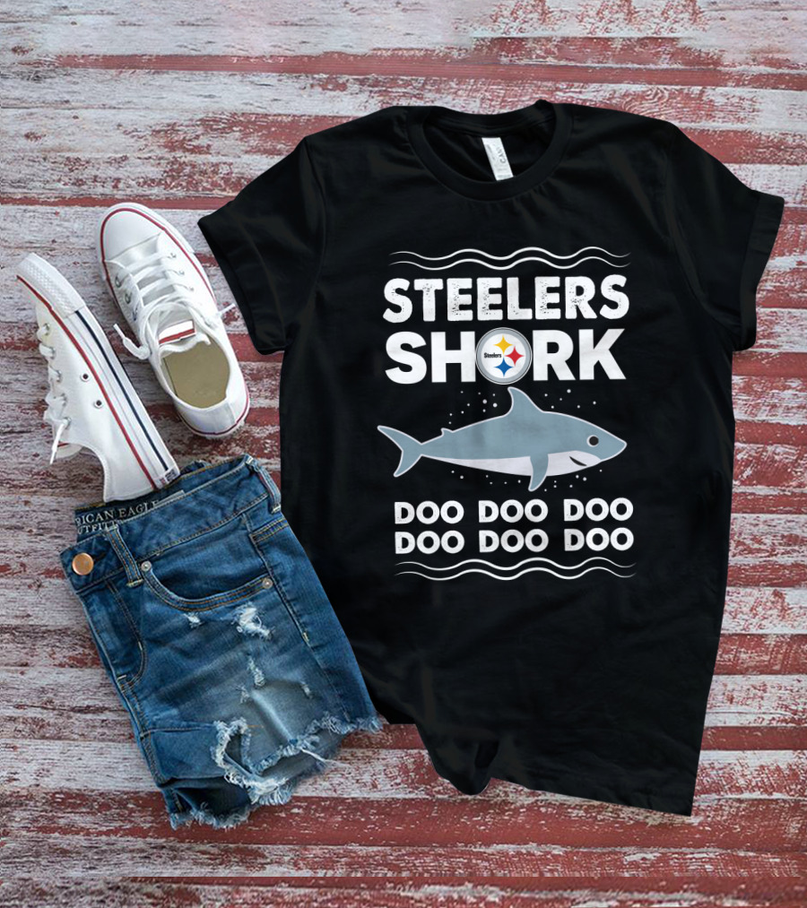 Steelers Shark Doo Doo Doo Pittsburgh Football Theme With Shark T-Shirt