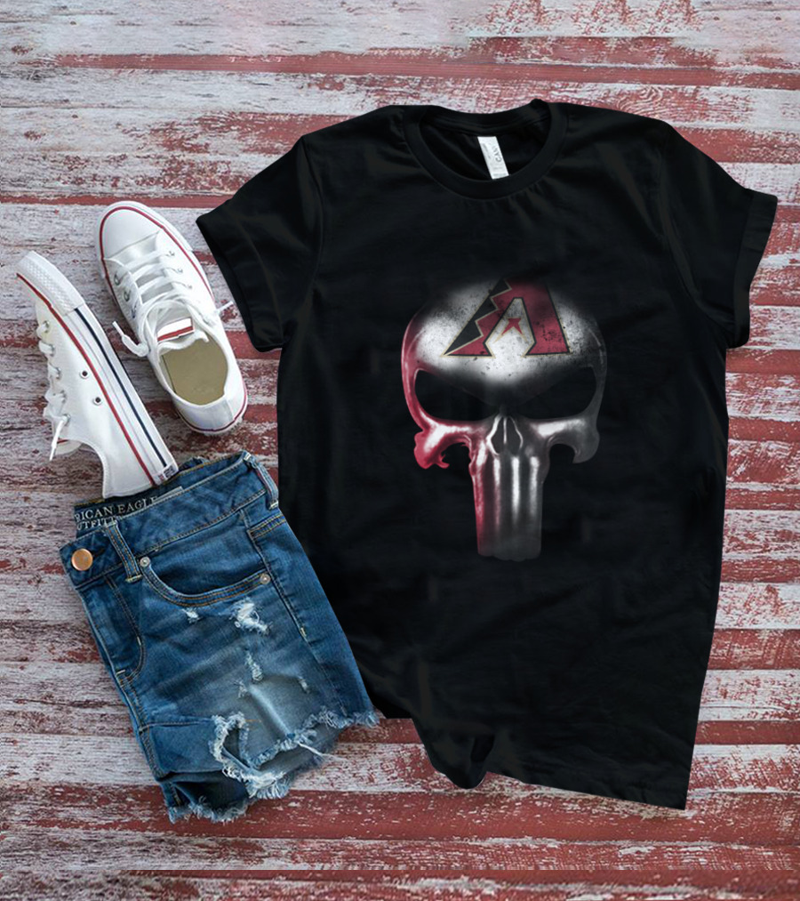 Arizona Diamondbacks Fans Punisher Skull T-Shirt