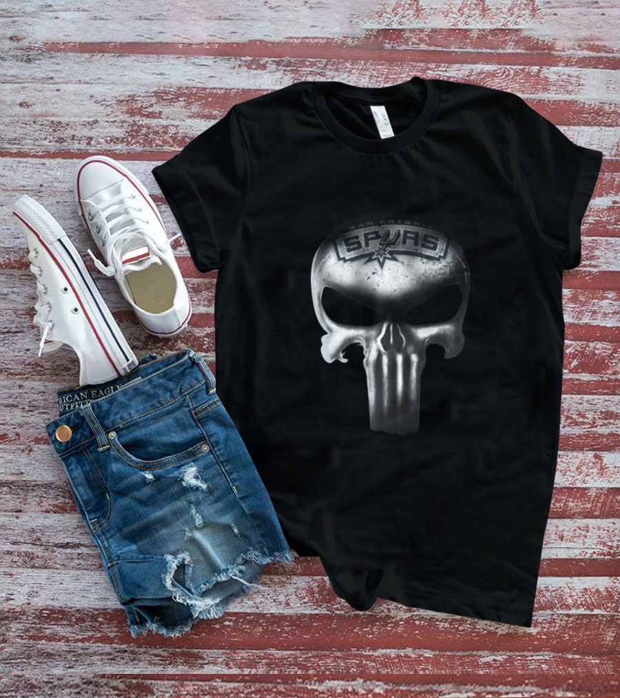 San Antonio Spurs The Punisher Skull Logo Fandom Essentials T-Shirt