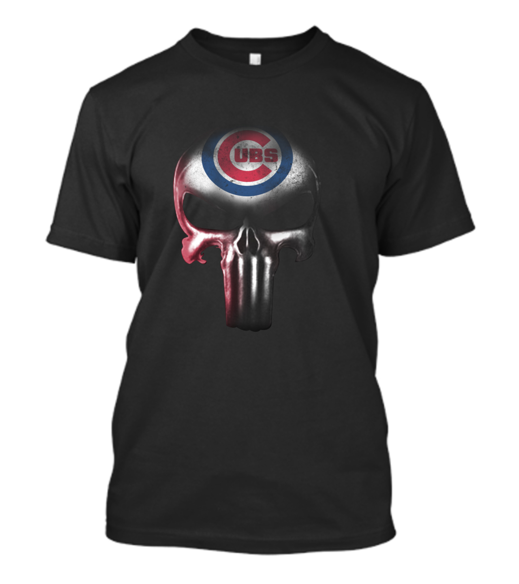 Chicago Cubs Punisher Skull Crossover For Enthusiasts T-Shirt