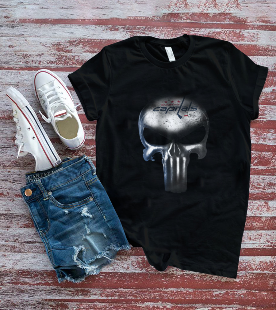 Washington Capitals NHL Punisher Skull Fan T-Shirt
