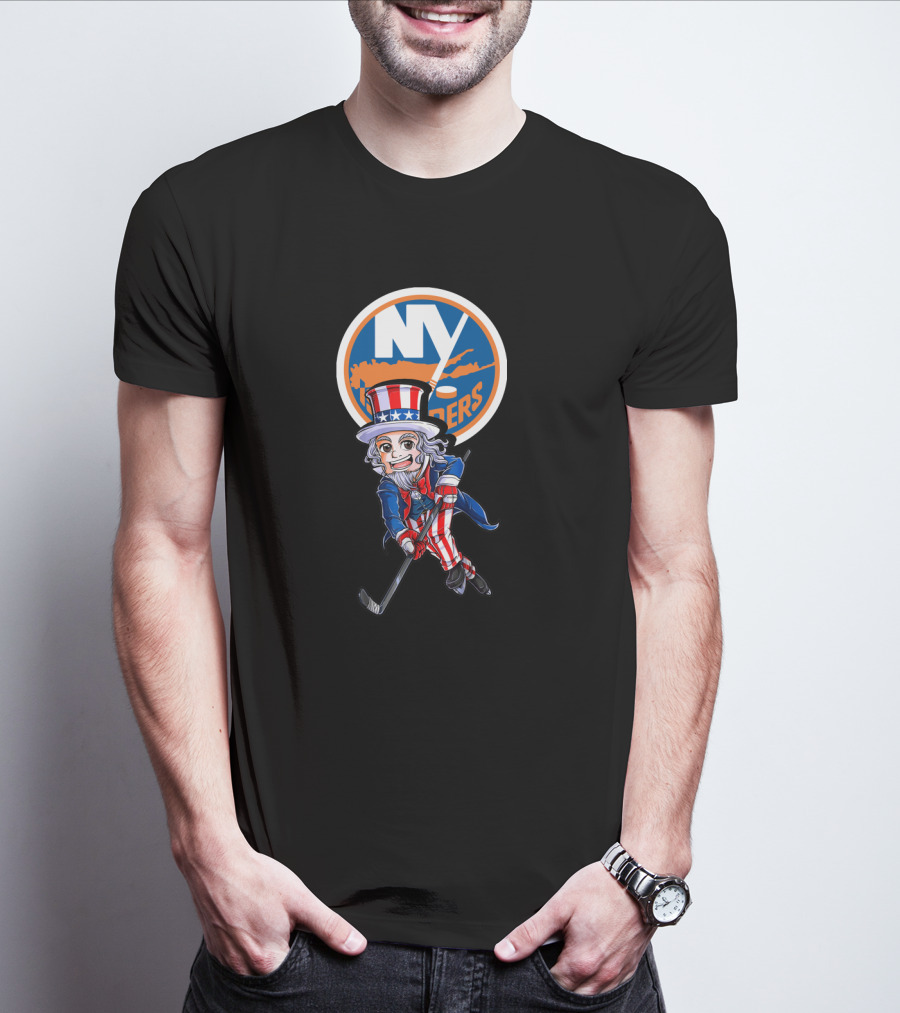 Ny Islanders Uncle Sam Hockey 4Th July T-Shirt