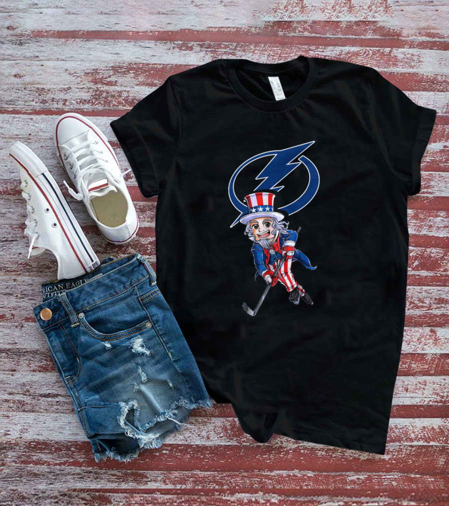 Tampa Bay Lightning Uncle Sam Hockey 4Th Of July T-Shirt