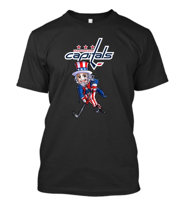 Uncle Sam Washington Capitals Hockey Fans 4Th July Celebration T-Shirt