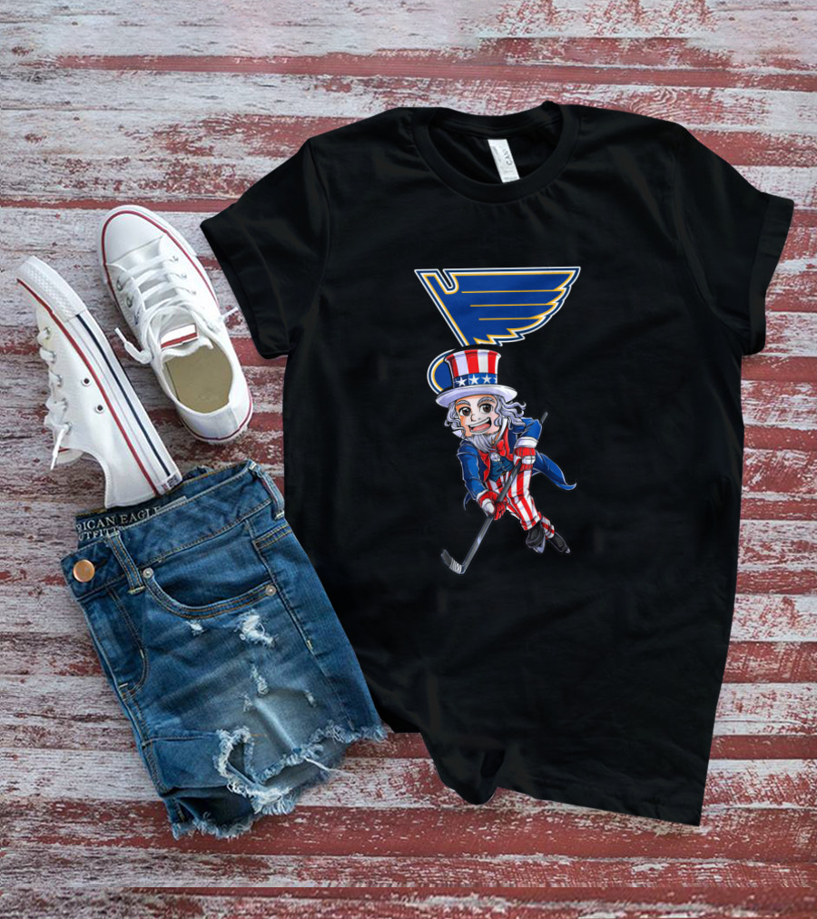 St. Louis Blues Uncle Sam Hockey 4Th Of July T-Shirt