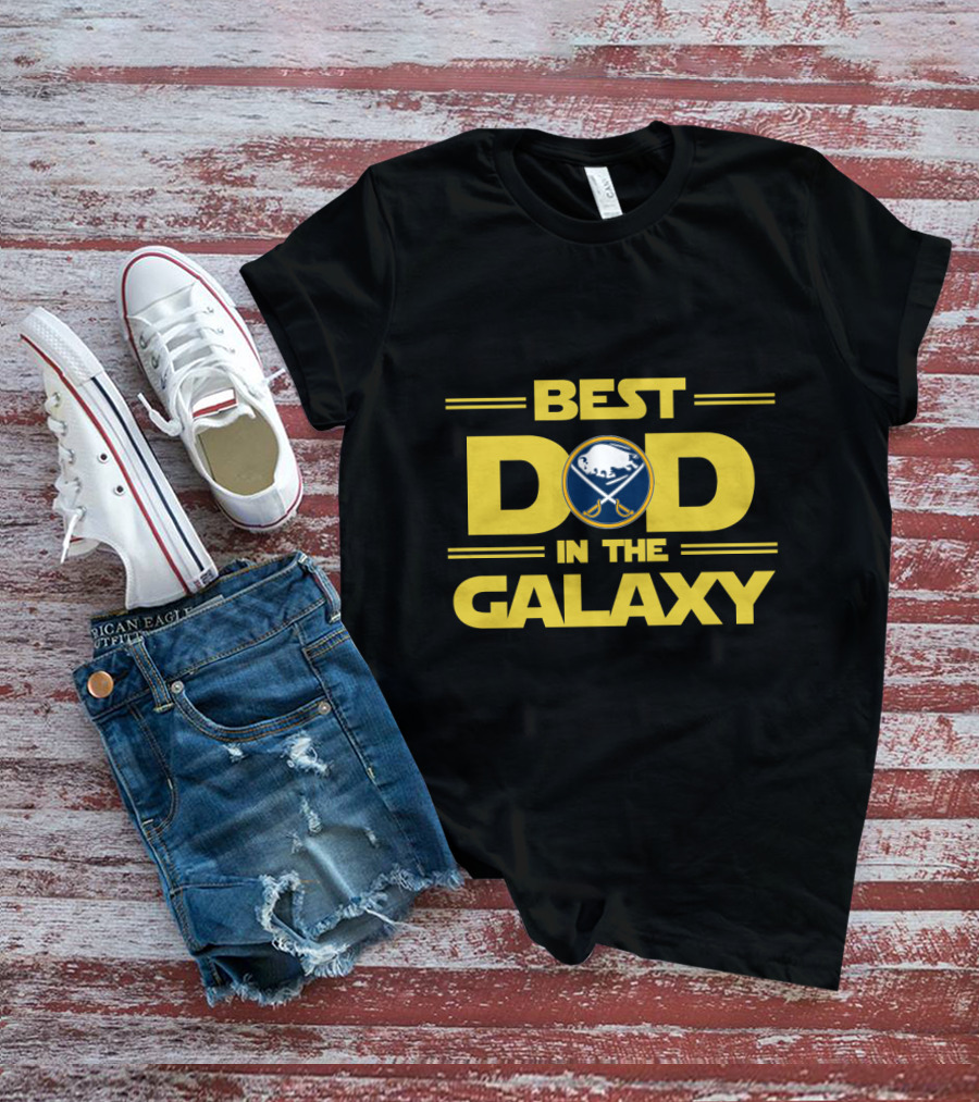 Best Dad In The Galaxy Buffalo Sabres Fan T-Shirt