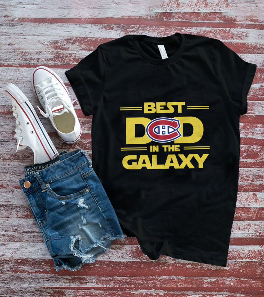 Best Dad Montreal Canadiens Logo In The Galaxy T-Shirt