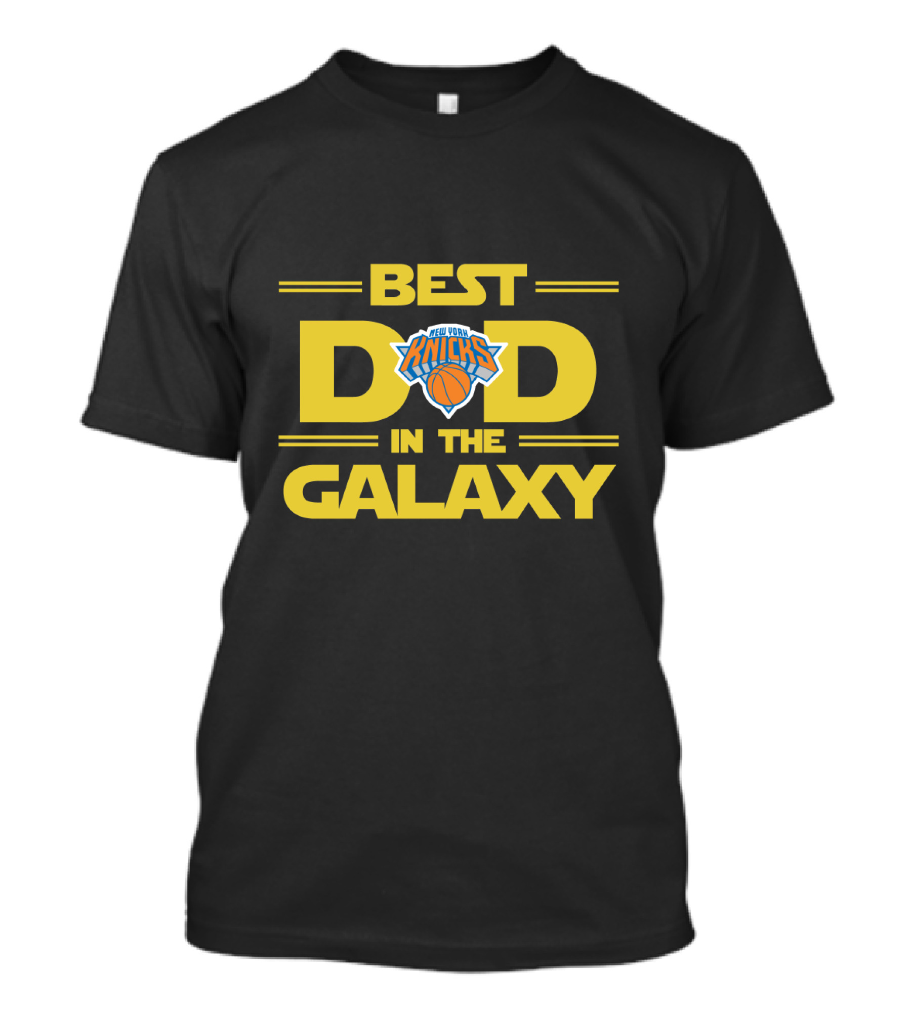New York Knicks Best Dad In The Galaxy Basketball Theme T-Shirt