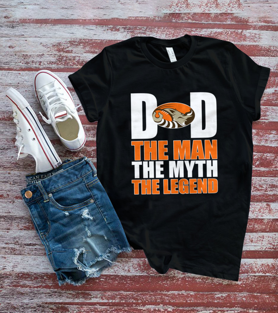 Cleveland Browns Dad The Man The Myth The Legend Football Theme T-Shirt