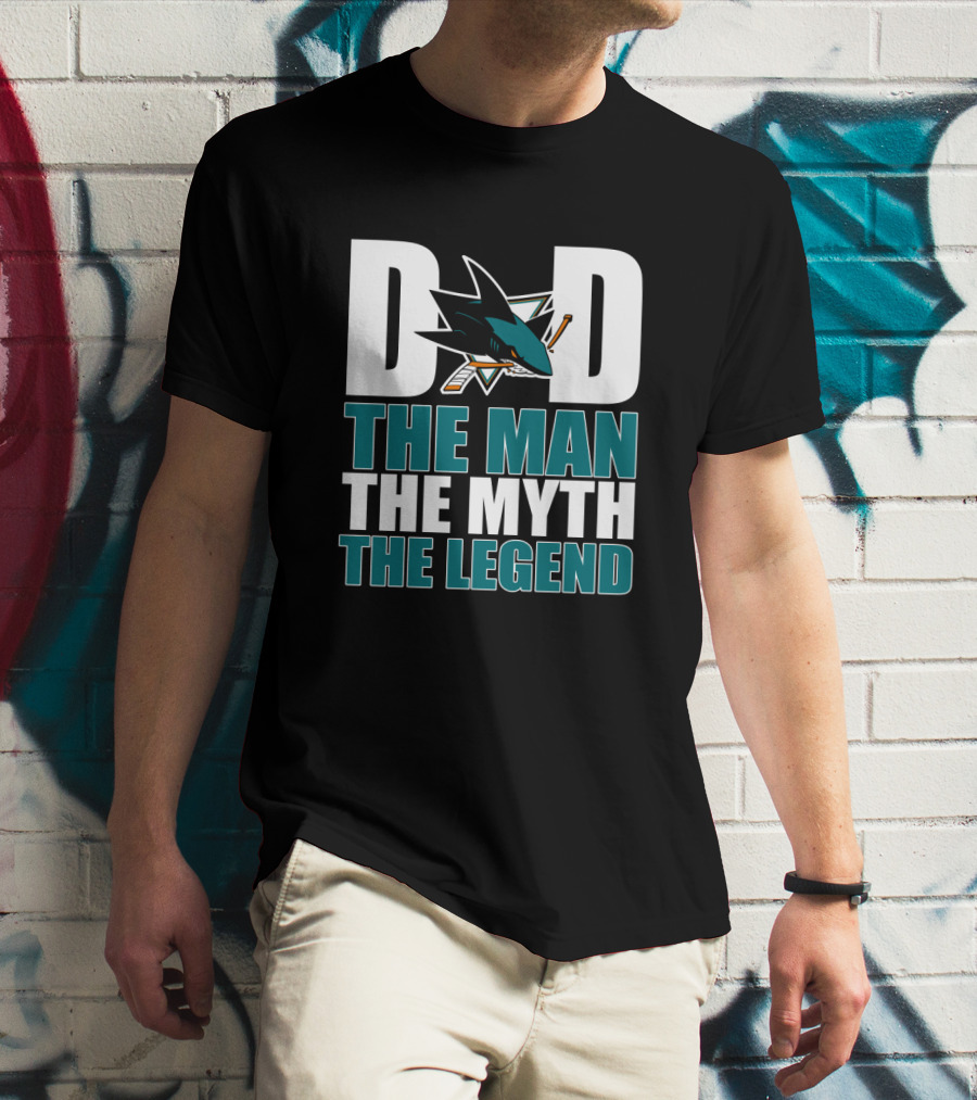 San Jose Sharks Dad The Man The Myth The Legend T-Shirt