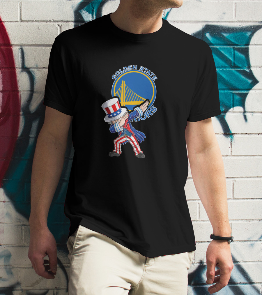 Golden State Warriors Uncle Sam Dabbing 4Th July Celebration T-Shirt