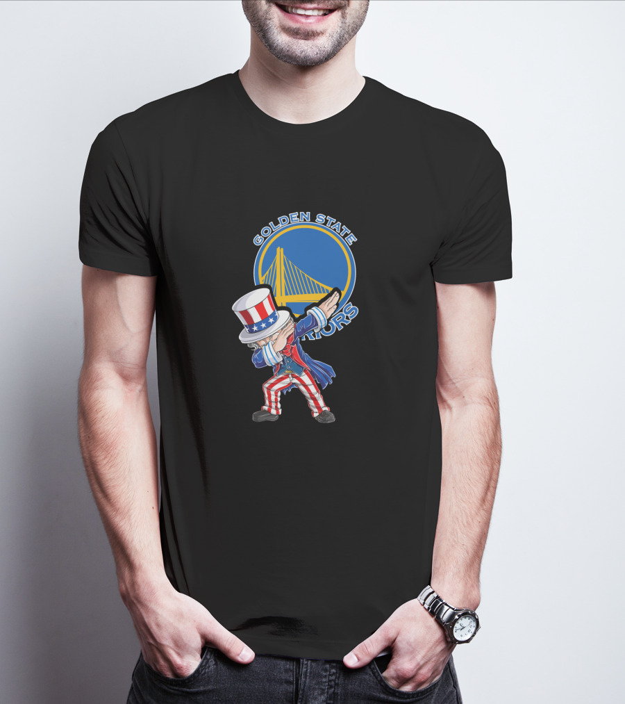 Golden State Warriors Uncle Sam Dabbing 4Th July Celebration T-Shirt