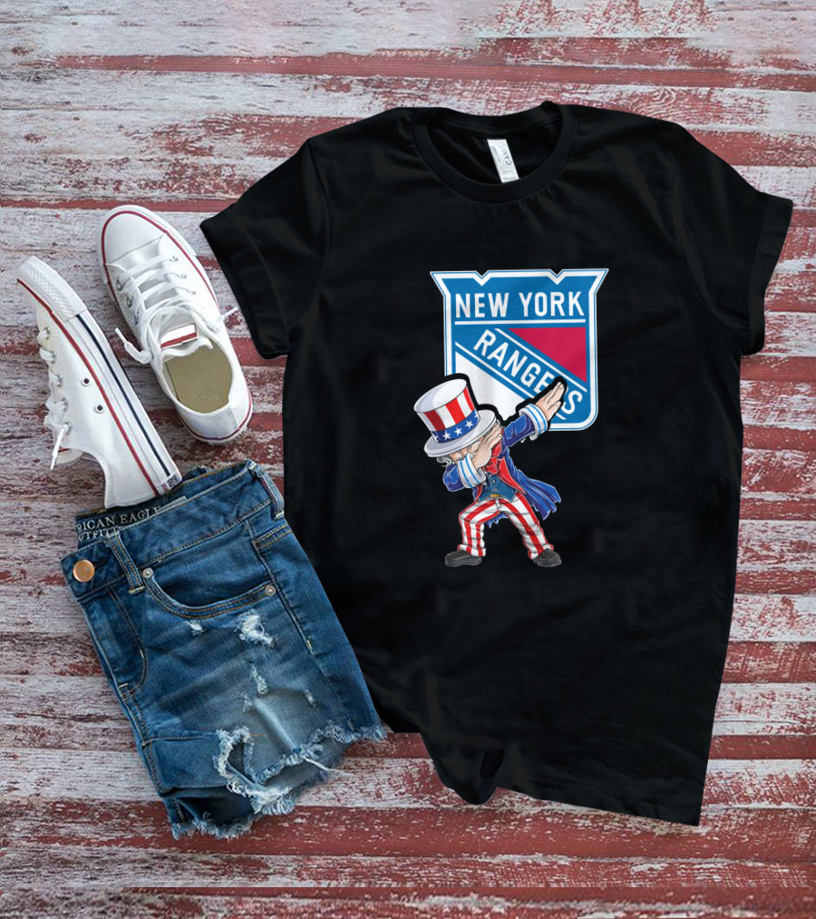 Uncle Sam Dabbing New York Rangers Fourth Of July Celebration T-Shirt
