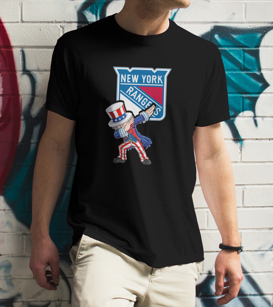 Uncle Sam Dabbing New York Rangers Fourth Of July Celebration T-Shirt