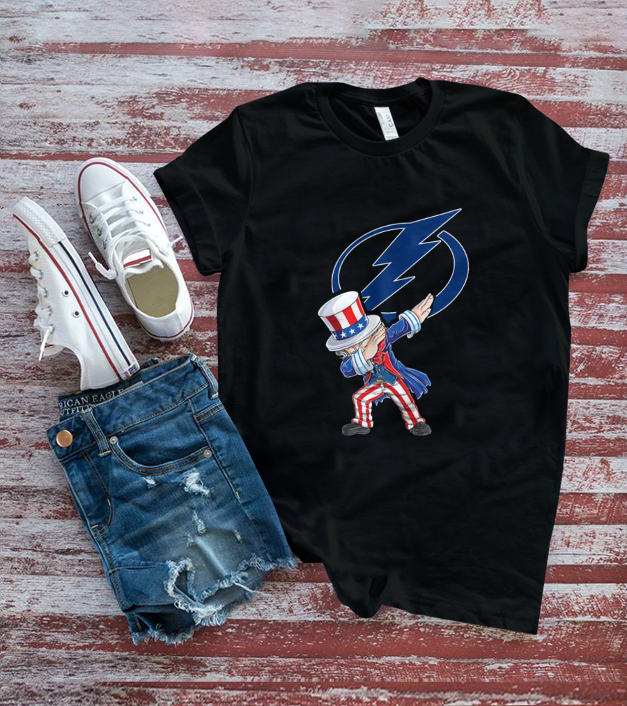 Uncle Sam Dabbing Tampa Bay Lightning For 4Th Of July T-Shirt