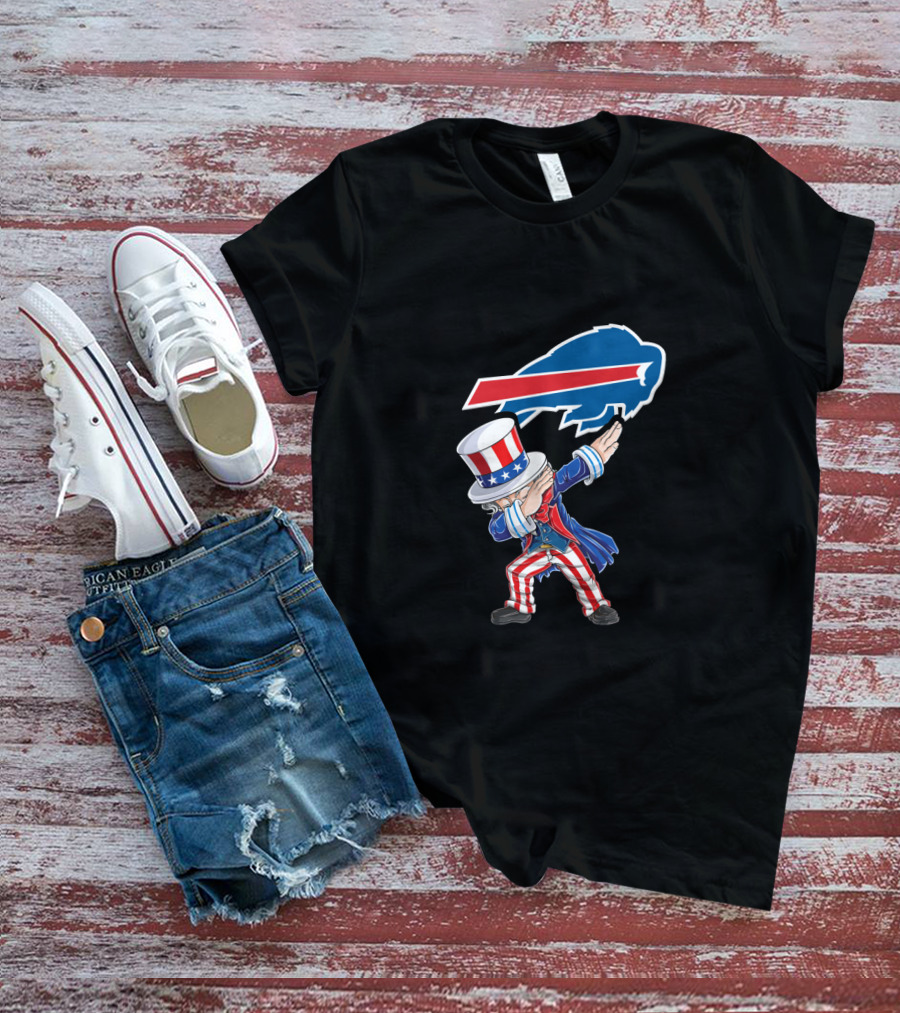 Uncle Sam Dabbing With Buffalo Bills Celebrating 4Th Of July For Fans T-Shirt