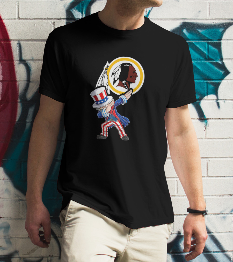 Uncle Sam Dabbing 4Th July Washington Redskins T-Shirt