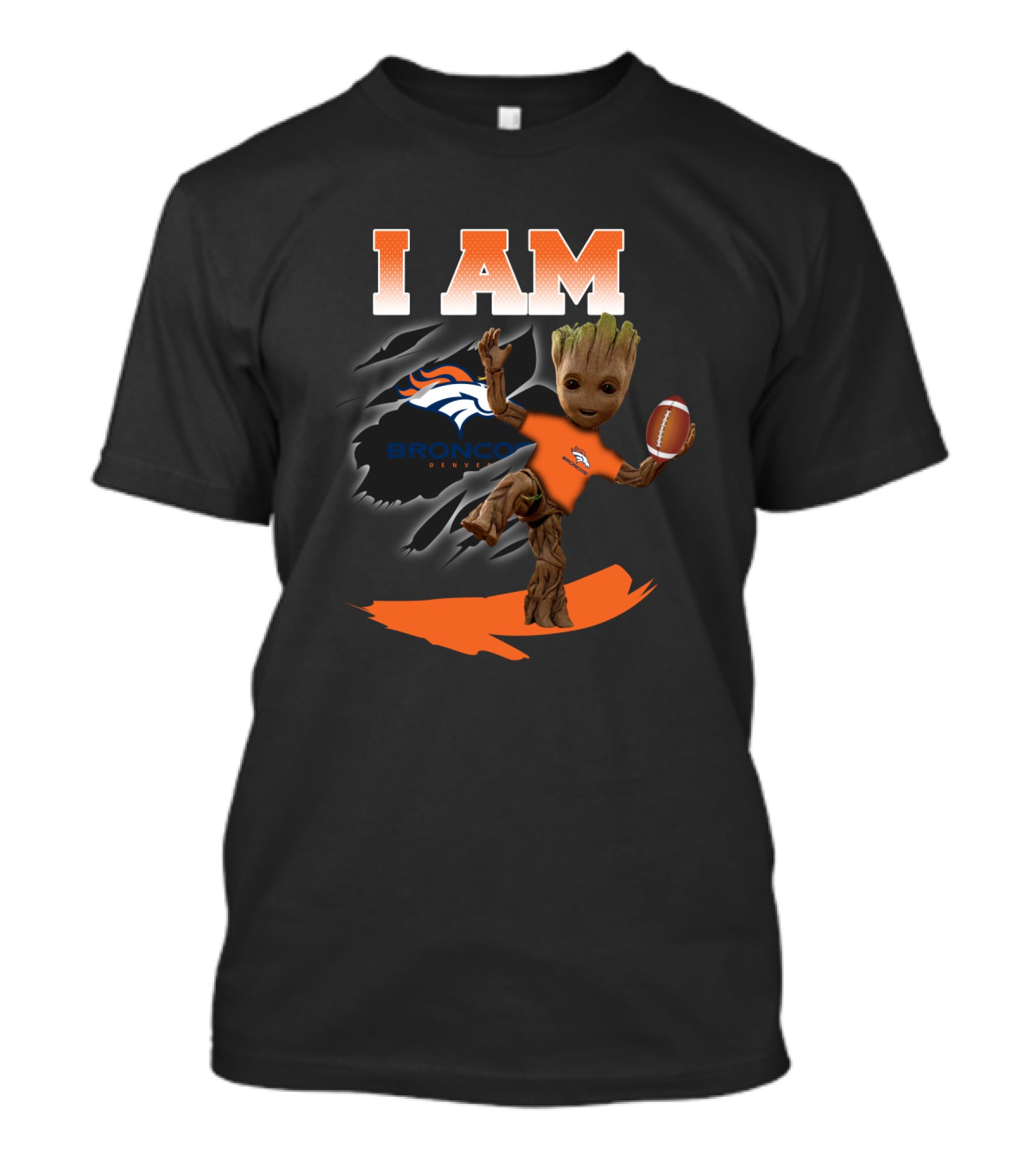 I Am Denver Broncos Groot Football Fan T-Shirt