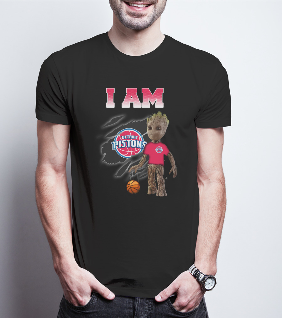 I Am Detroit Pistons Groot Basketball Fans T-Shirt