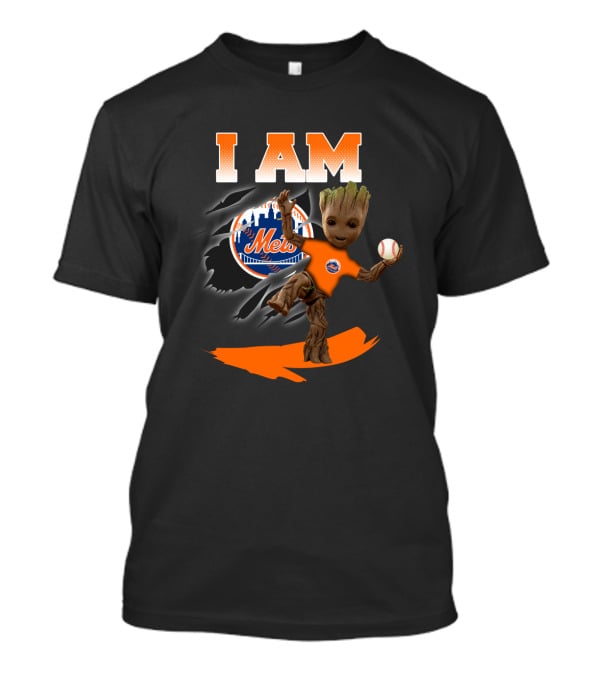 I Am Groot New York Mets Baseball Fan Mashup T-Shirt