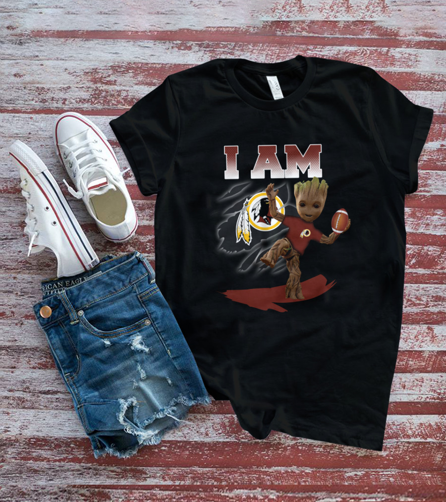 I Am Groot Washington Redskins Football Fan T-Shirt