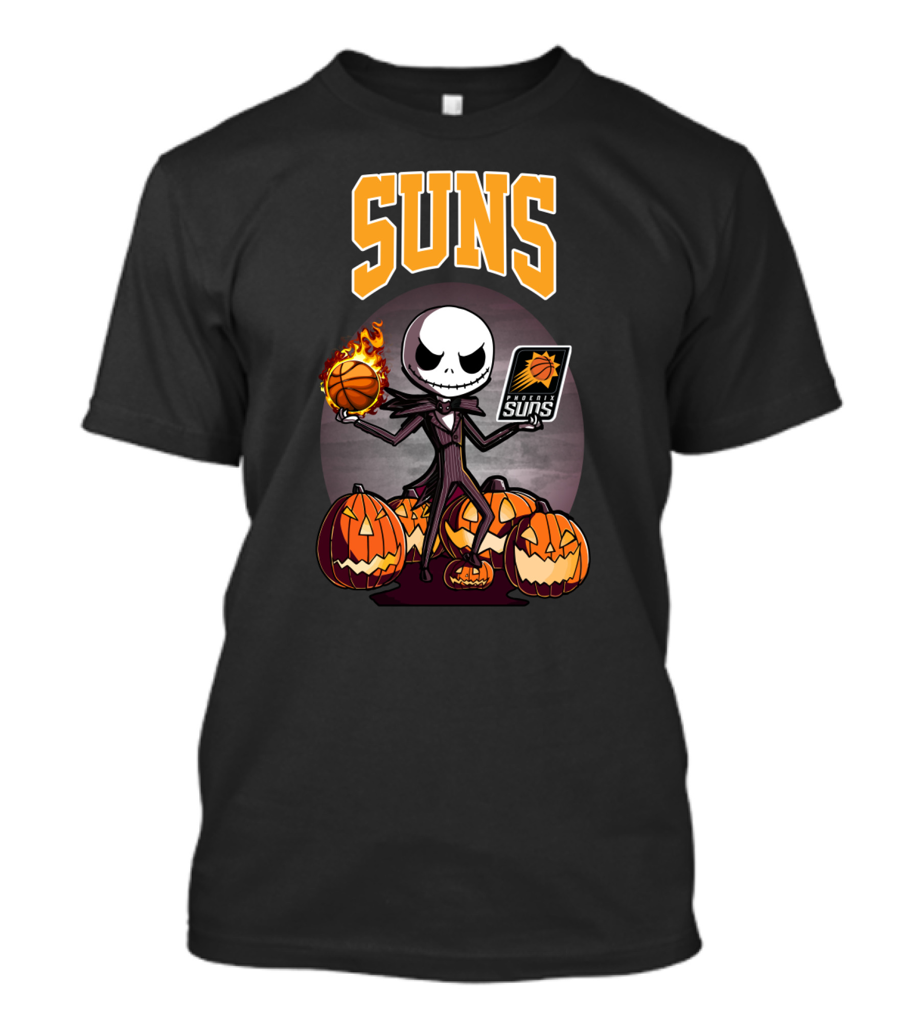Jack Skellington Halloween Suns Basketball Phoenix Pumpkins T-Shirt