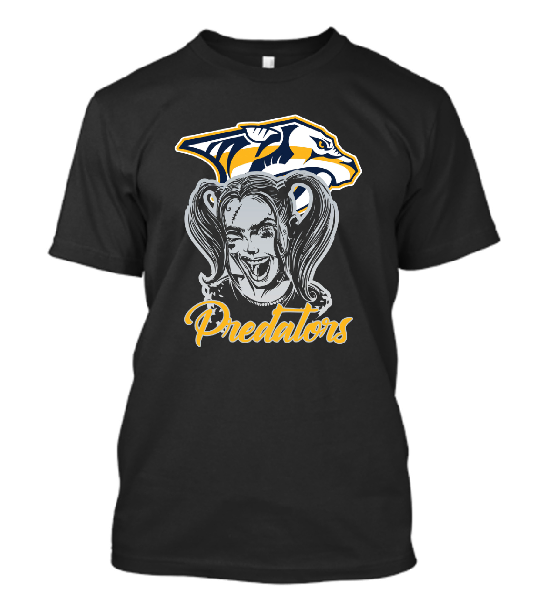 Harley Quinn Predators Nashville Predators Fan Art Collaboration T-Shirt