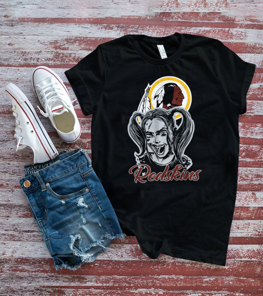Harley Quinn Redskins Logo Mashup T-Shirt
