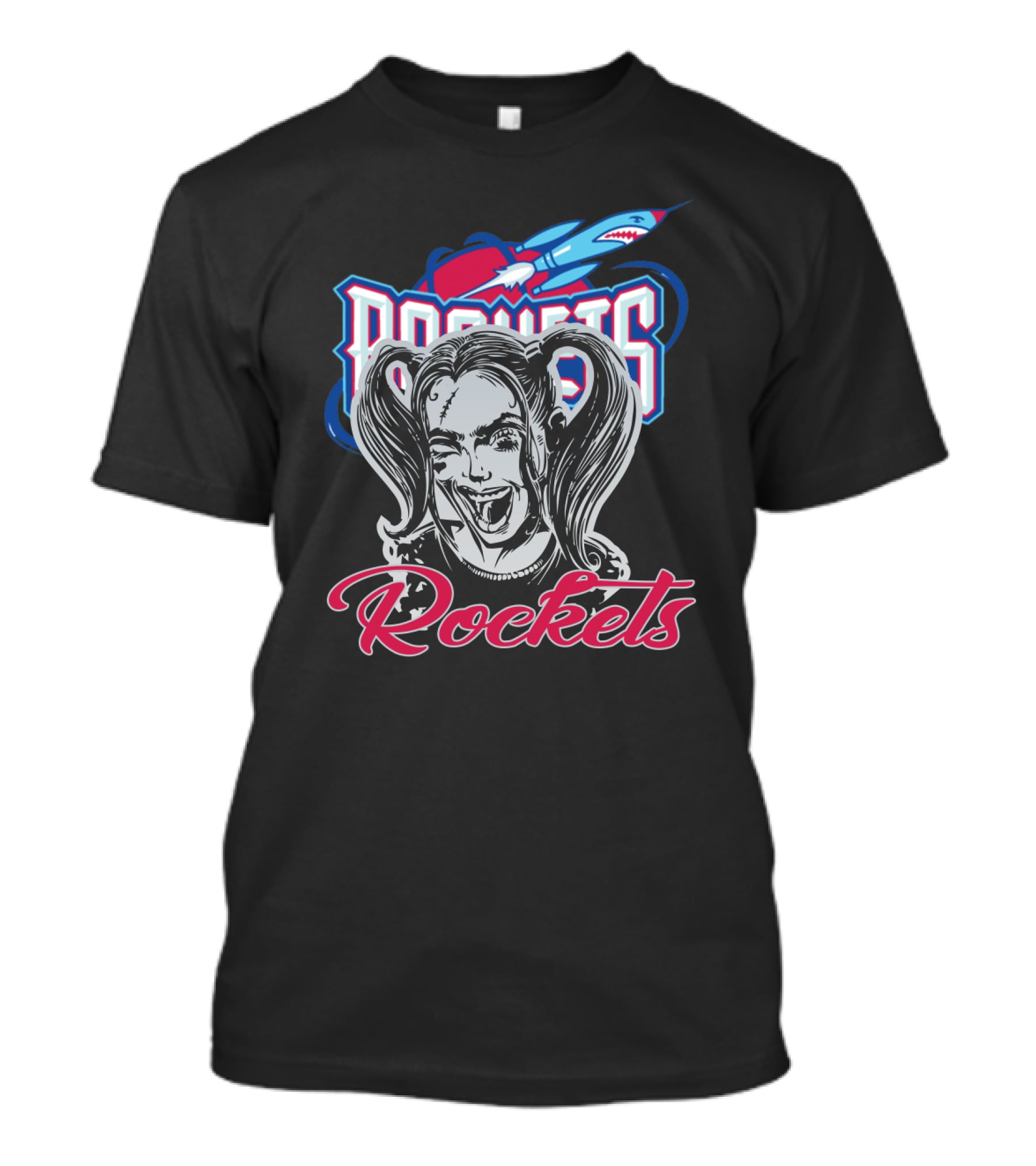 Harley Quinn Rockets Fan Logo Fusion T-Shirt